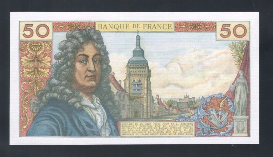 外鈔 法國Francs 1967年$50B