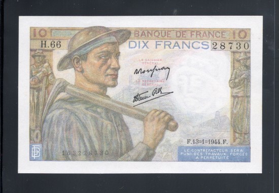 外鈔FRANCS 1944 $10A